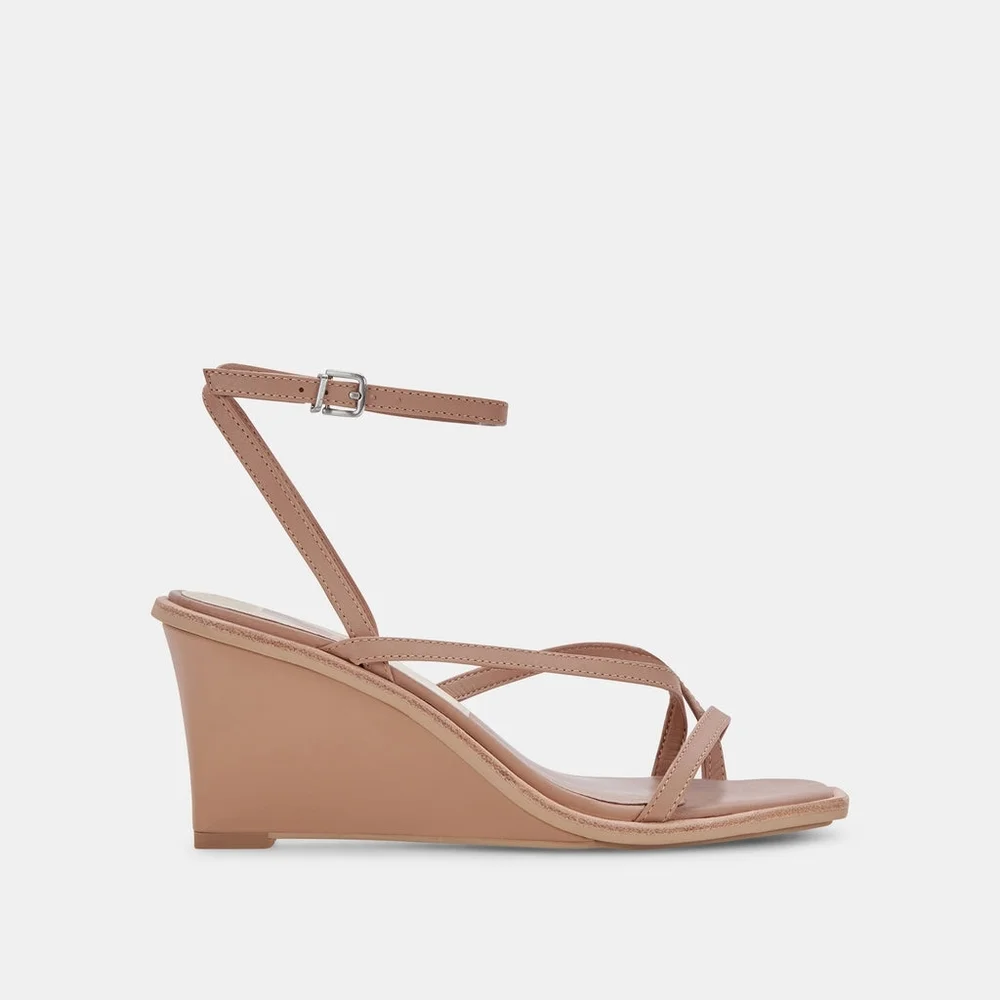 Dolce Vita Women's Gemini: Cafe Leather Ankle Strap Sandal Size 10